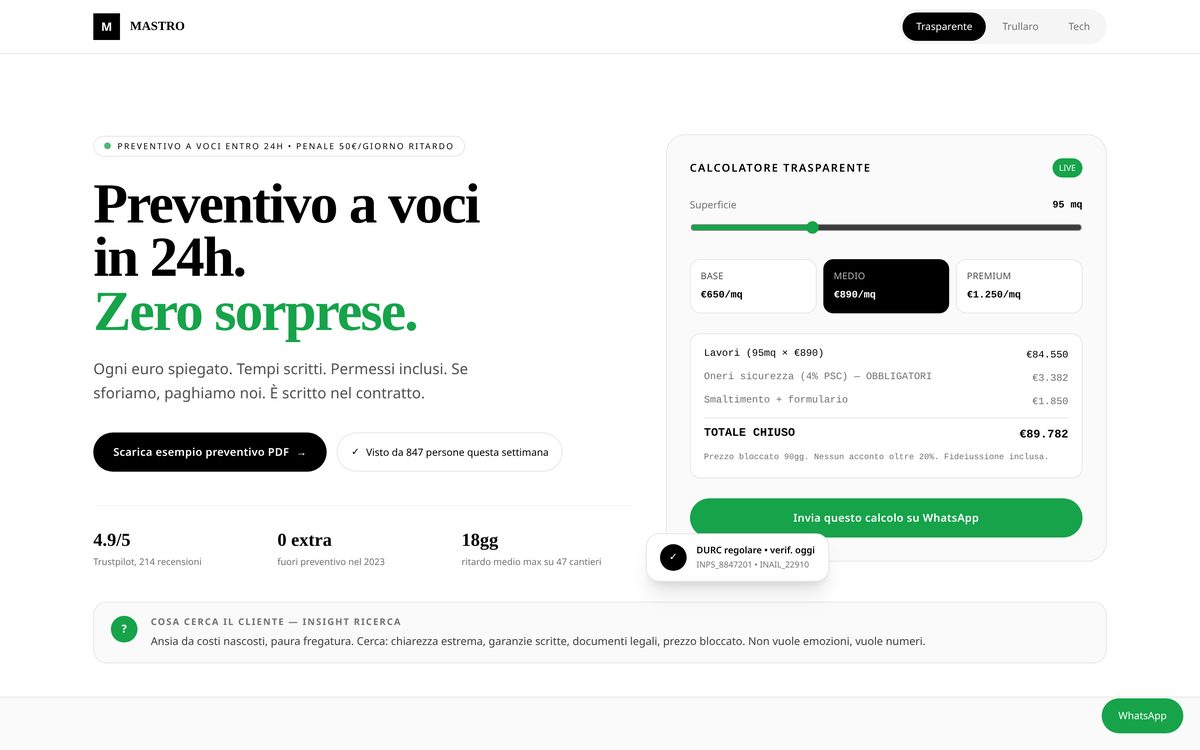 Anteprima della home del template Impresa edile — proposta 3